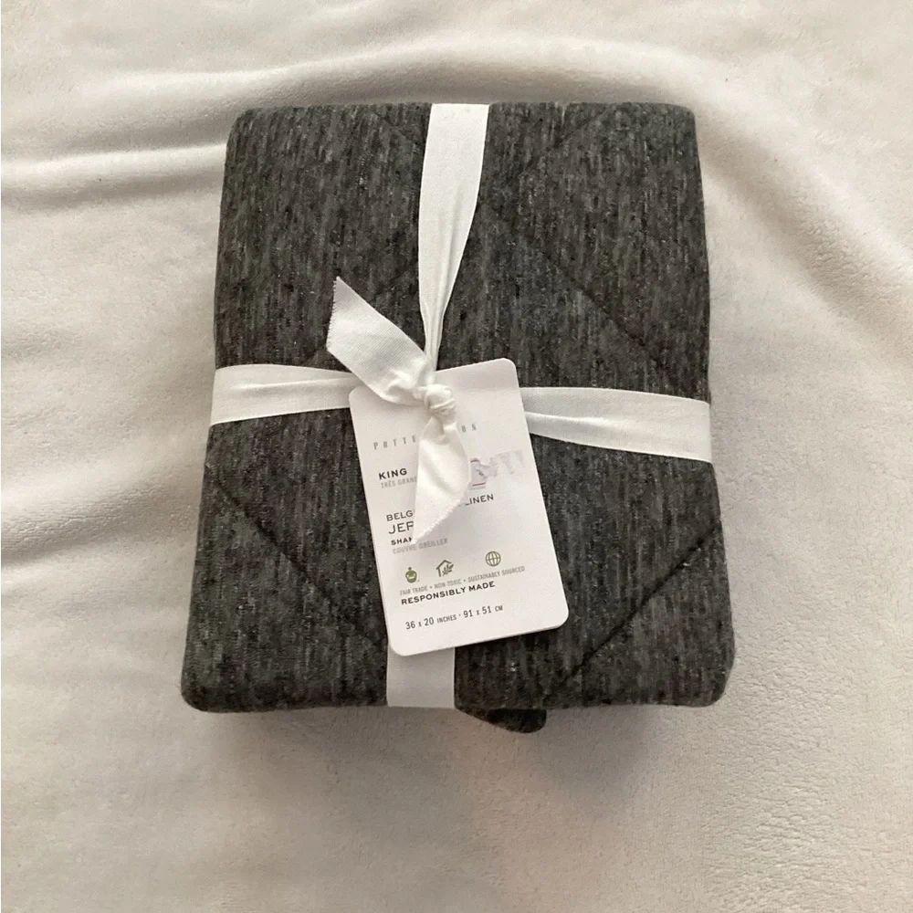 Pottery Barn Belgian Flax Linen Jersey Sham in‎ King